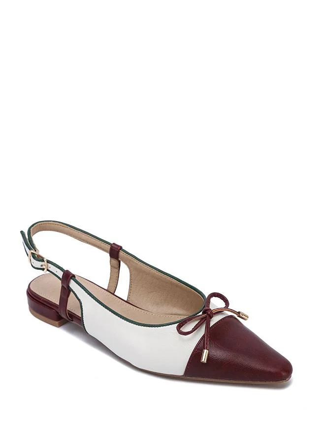 FYOR Stylish Tri-Color Bow Slingback Flat CD 028